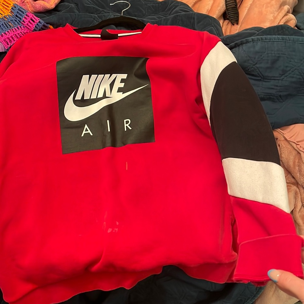 Nike sweater with bleach stains